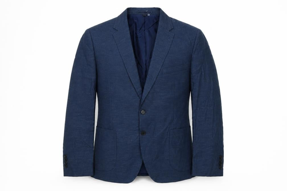 Marks & Spencer Mens Blue Wool Jacket Suit Jacket Size 46 Regular