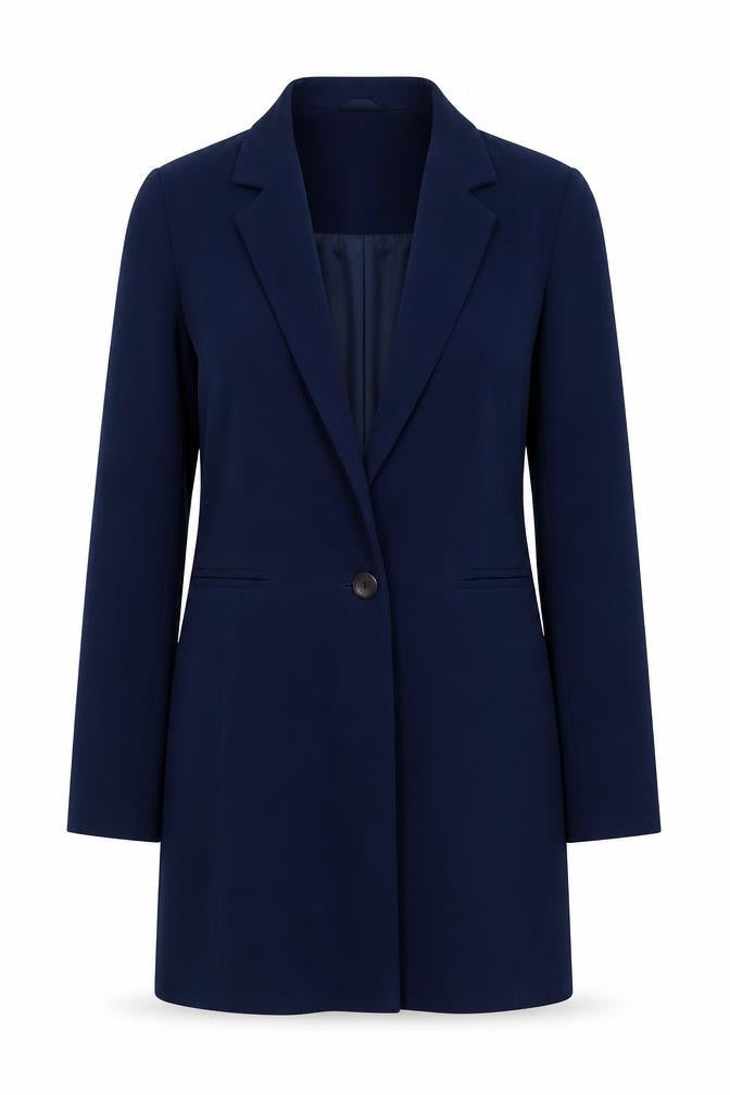 David Barry Womens Blue Jacket Size 10 Button