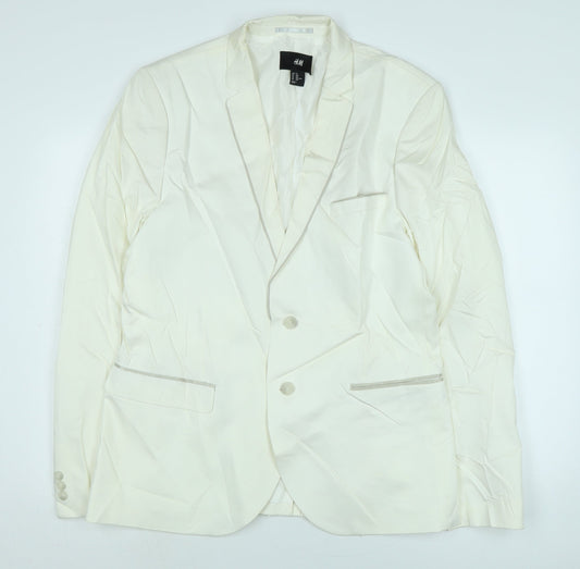 H&M Mens Grey Jacket Size L Button