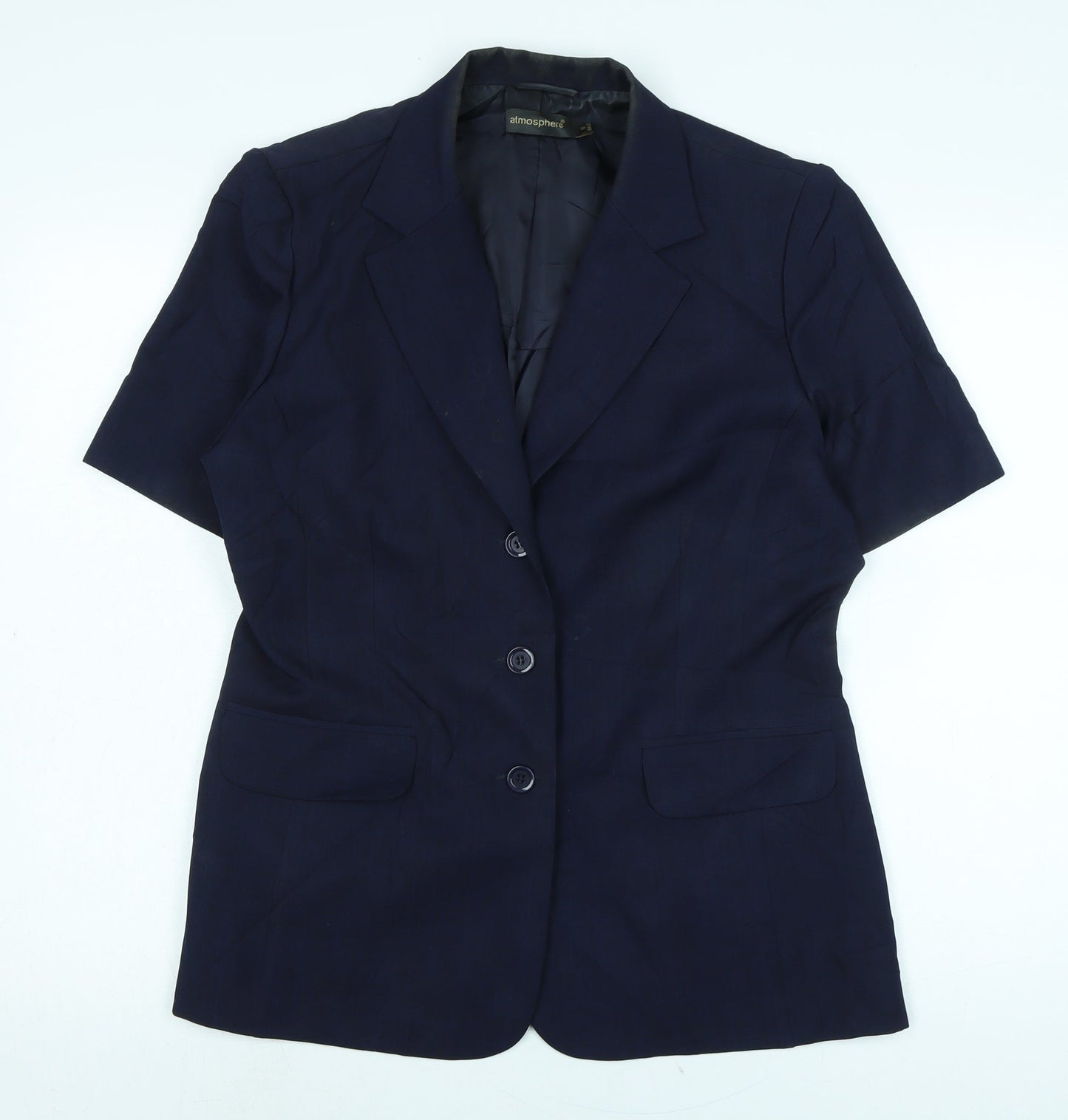 Atmosphere Womens Blue Jacket Size 16 Button