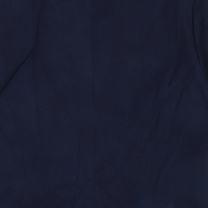Brand and care label for Atmosphere women’s blue jacket, size UK 16, button