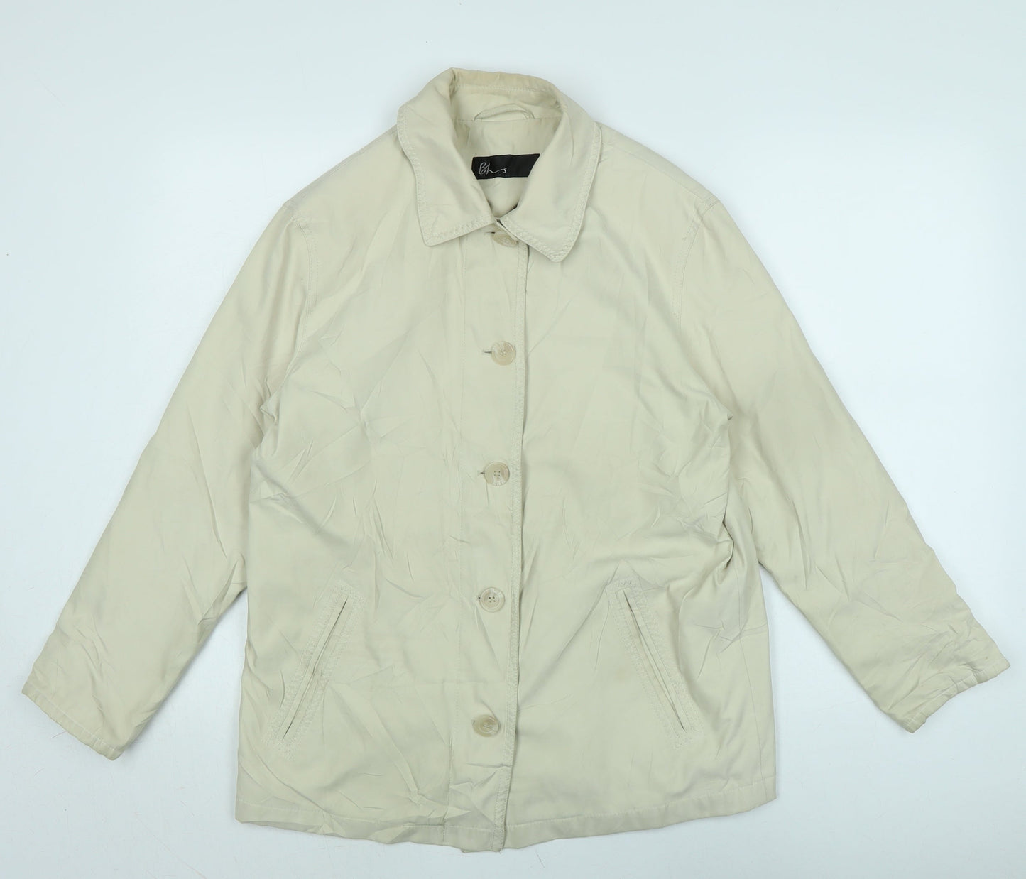 BHS Womens Ivory Jacket Size 12 Button