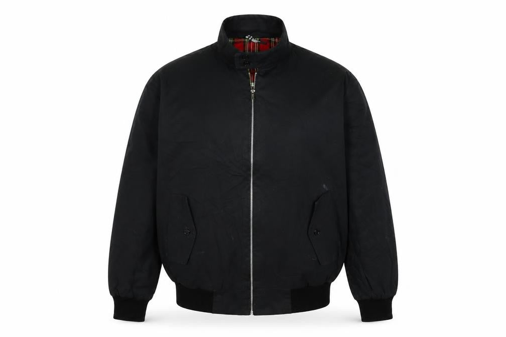 Made in England Mens Black Bomber Jacket Jacket Size 46 Zip