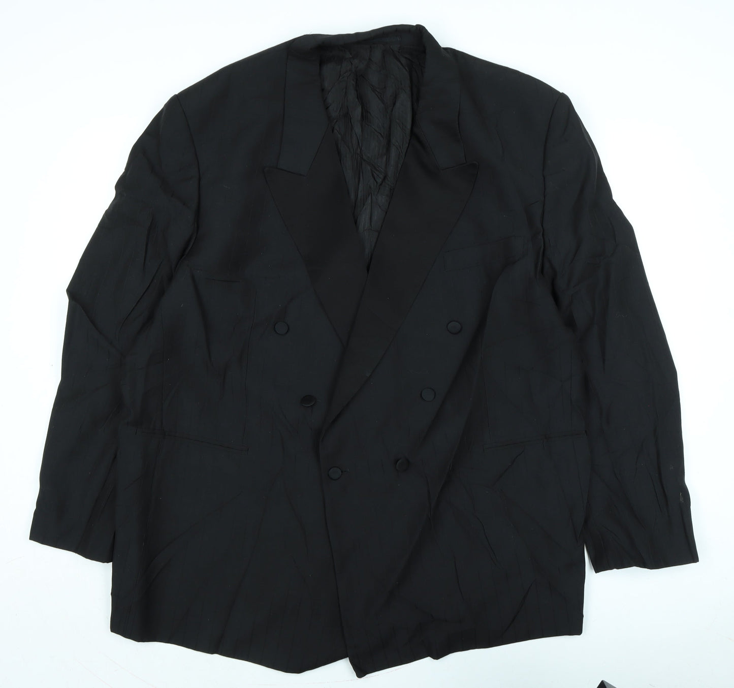 VARTERS Mens Black Wool Tuxedo Suit Jacket Size 34 Regular