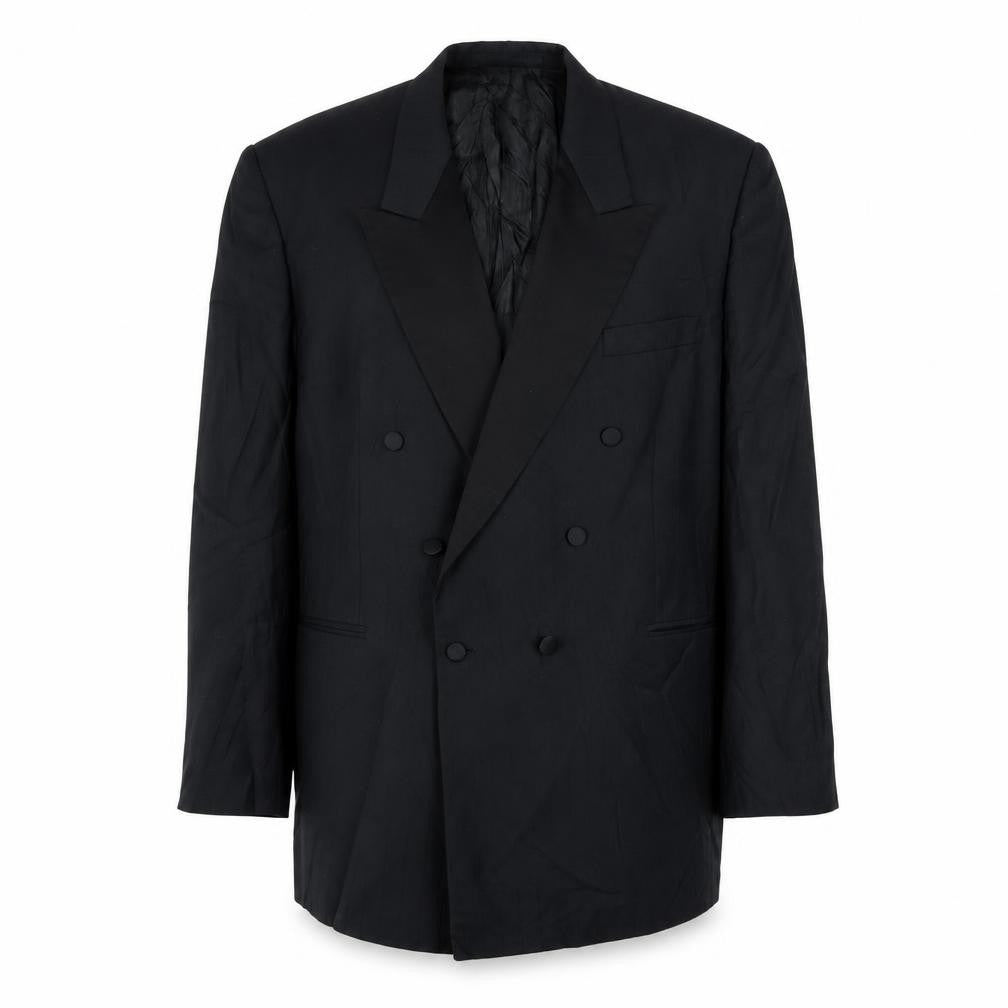 VARTERS Mens Black Wool Tuxedo Suit Jacket Size 34 Regular