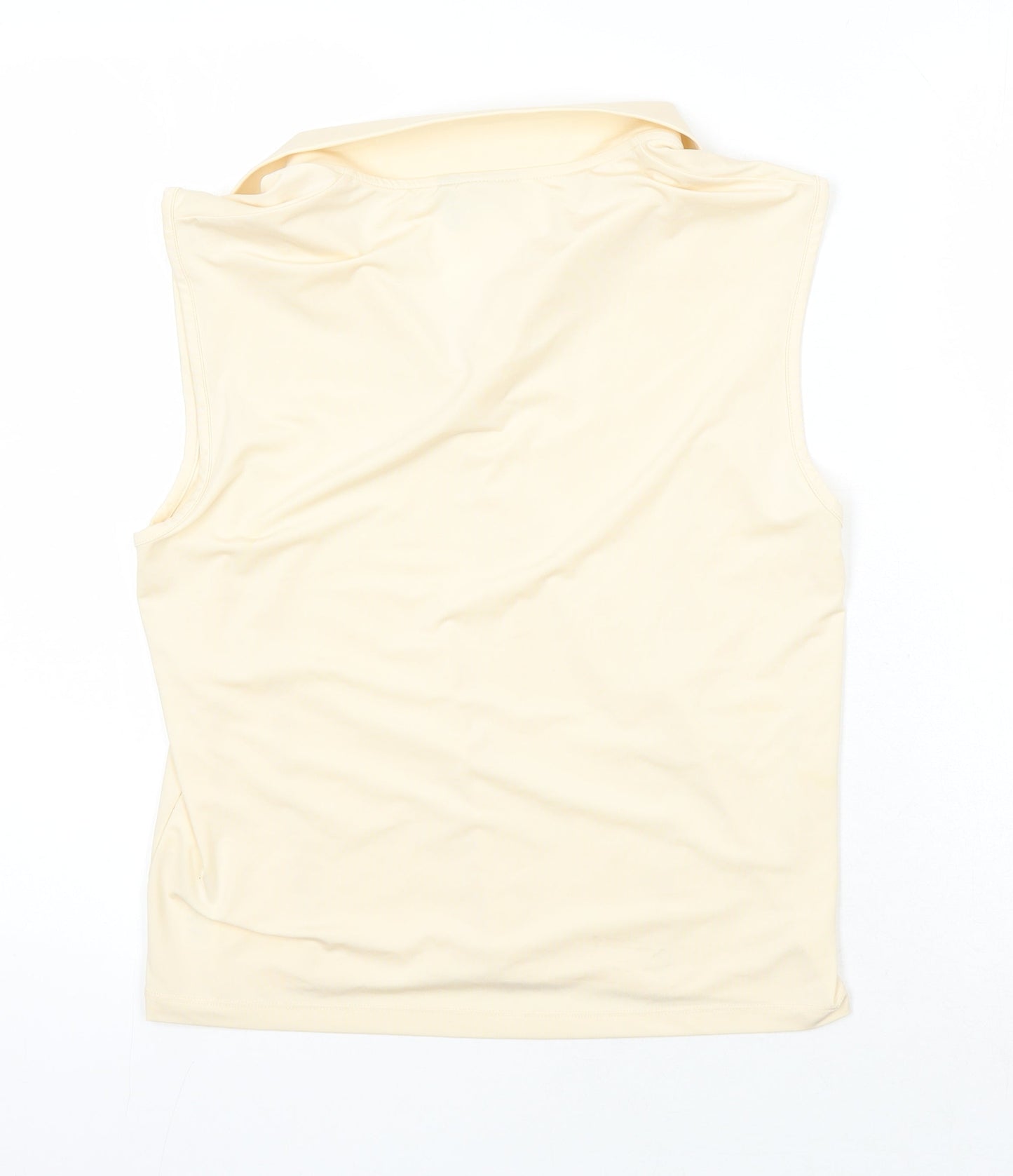 ASOS Womens Ivory Polyester Basic T-Shirt Size M Collared