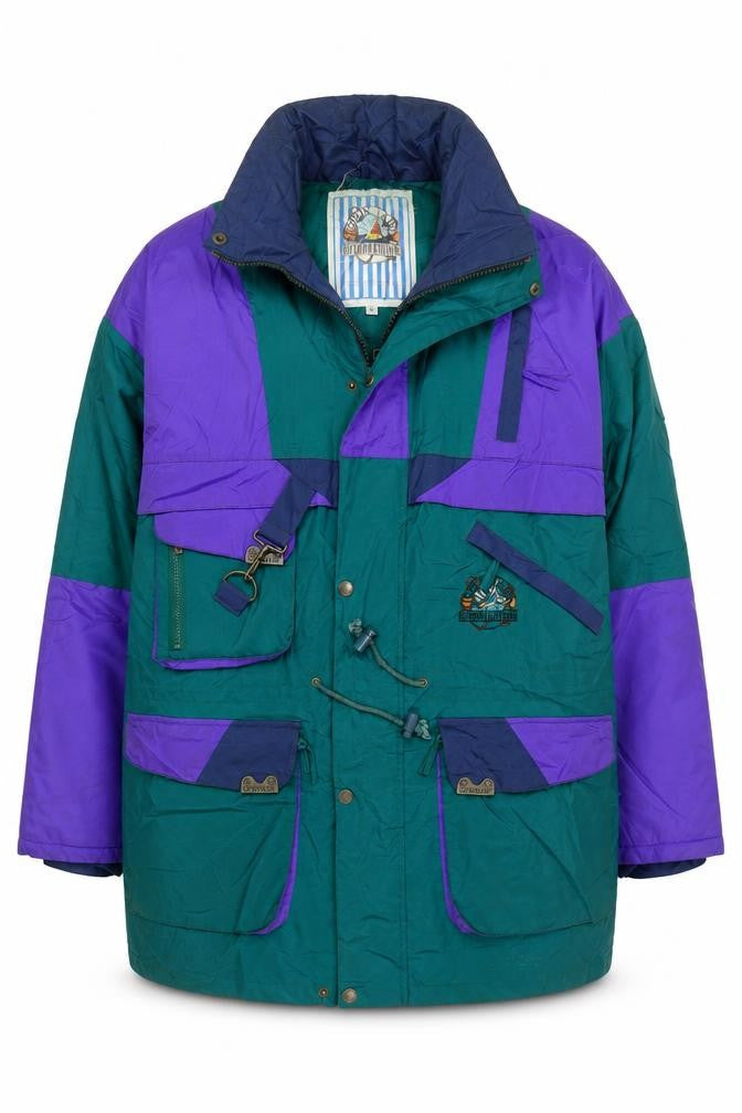 Open Air Clothing Mens Multicoloured Jacket Coat Size L Zip