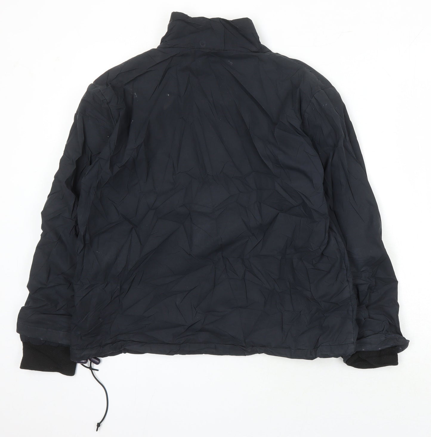NICOLE FARHI Womens Black Jacket Size 12 Snap - Half closure