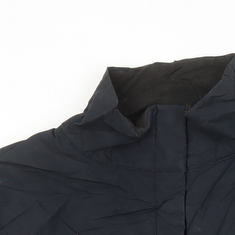 NICOLE FARHI Womens Black Jacket Size 12 Snap - Half closure