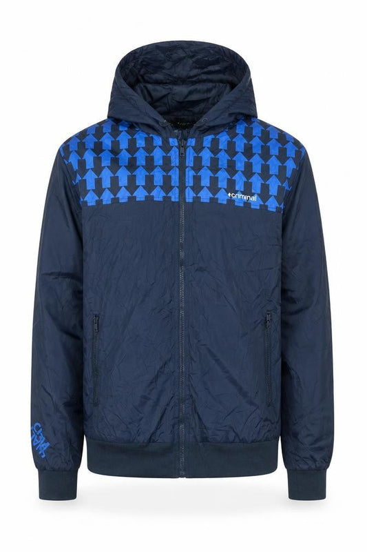 Criminal Mens Blue Jacket Size XL Zip