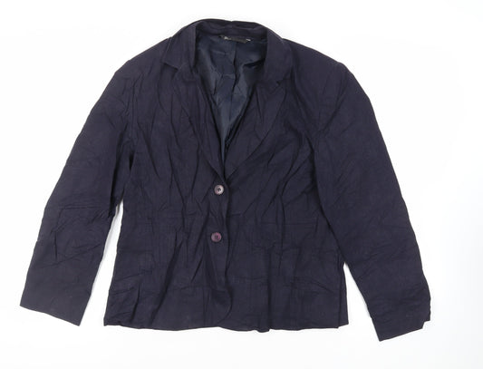 BHS Womens Blue Jacket Blazer Size 18 Button