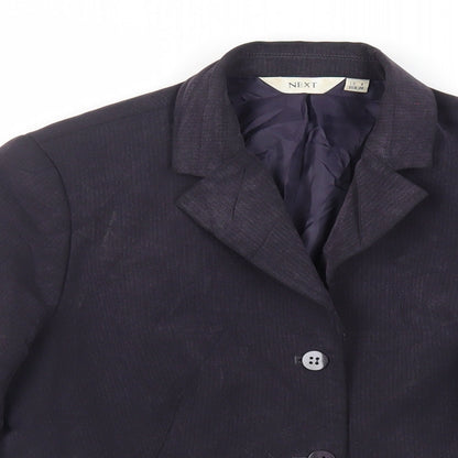 Next Womens Blue Jacket Blazer Size 8 Button - Vintage