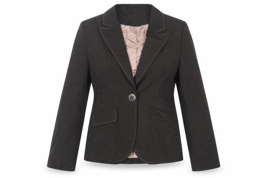 Debenhams Womens Brown Striped Jacket Blazer Size 10 Button