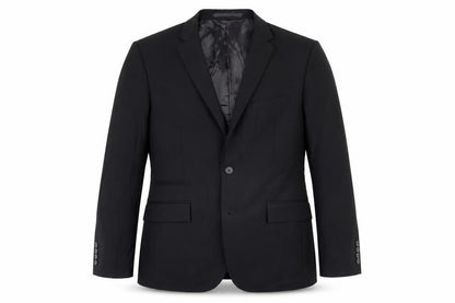 Front view of Autograph men’s black wool jacket suit jacket, size 40, regular