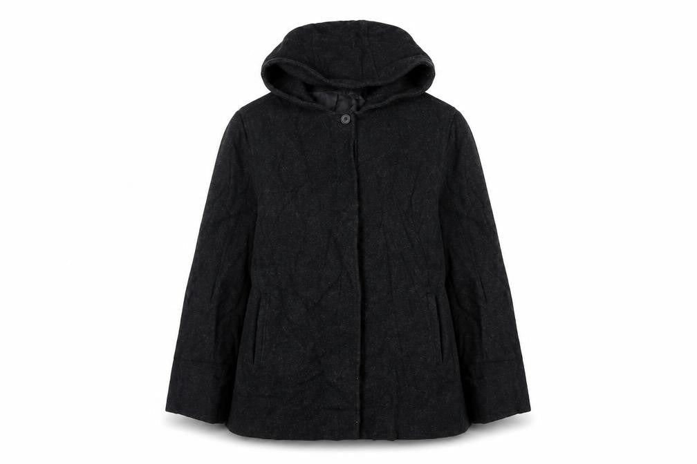 BHS Womens Grey Jacket Size 16 Button - Hooded