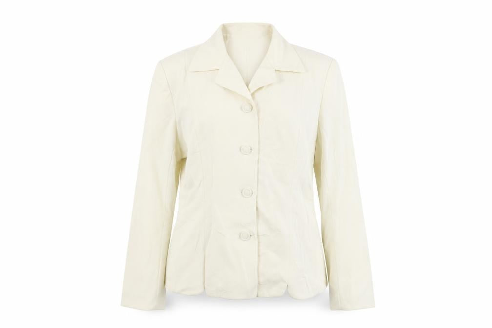 Gina Rossi Womens Ivory Jacket Blazer Size 12 Button
