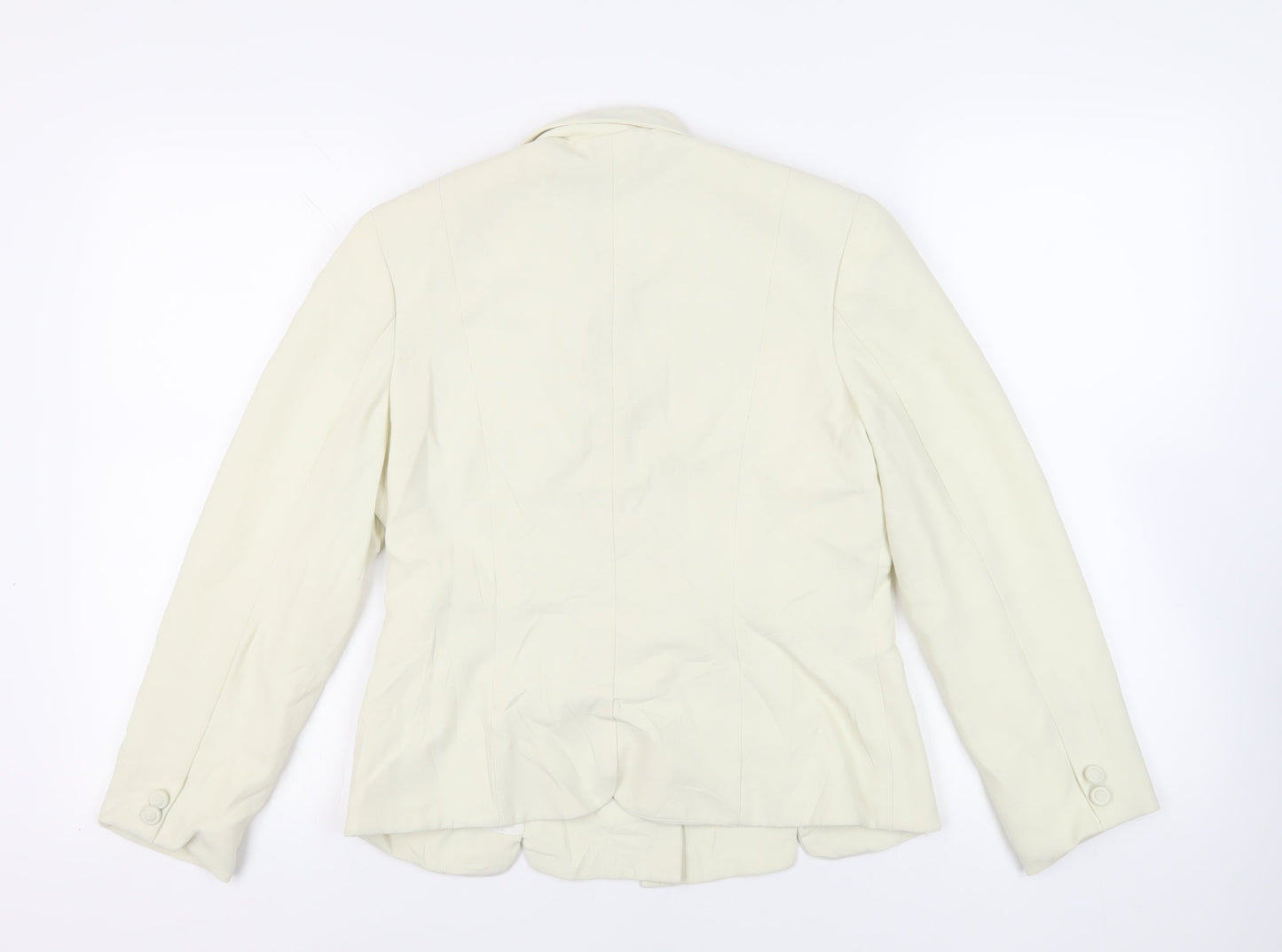 Gina Rossi Womens Ivory Jacket Blazer Size 12 Button