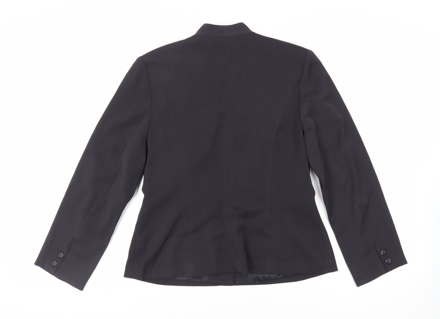 AZVRA Womens Black Jacket Blazer Size 14 Button