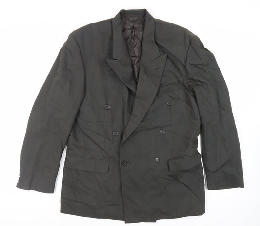 Burton Mens Green Wool Jacket Suit Jacket Size 40 Regular