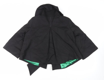 Marks & Spencer Womens Black Jacket Blazer Size 12 Snap - Neck Scarf