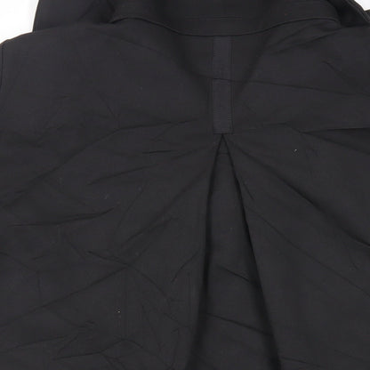 Marks & Spencer Womens Black Jacket Blazer Size 12 Snap - Neck Scarf