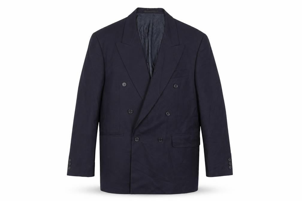 Burton Mens Blue Polyester Jacket Suit Jacket Size 42 Regular