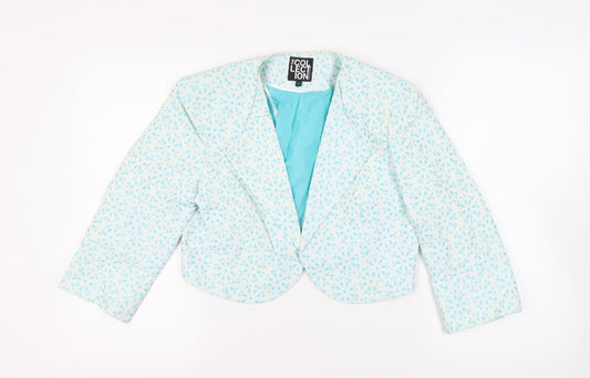 Debenhams Womens Blue Floral Jacket Blazer Size 12 - Open