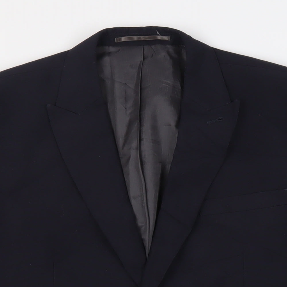 NEXT Mens Blue Polyester Jacket Suit Jacket Size 36 Regular