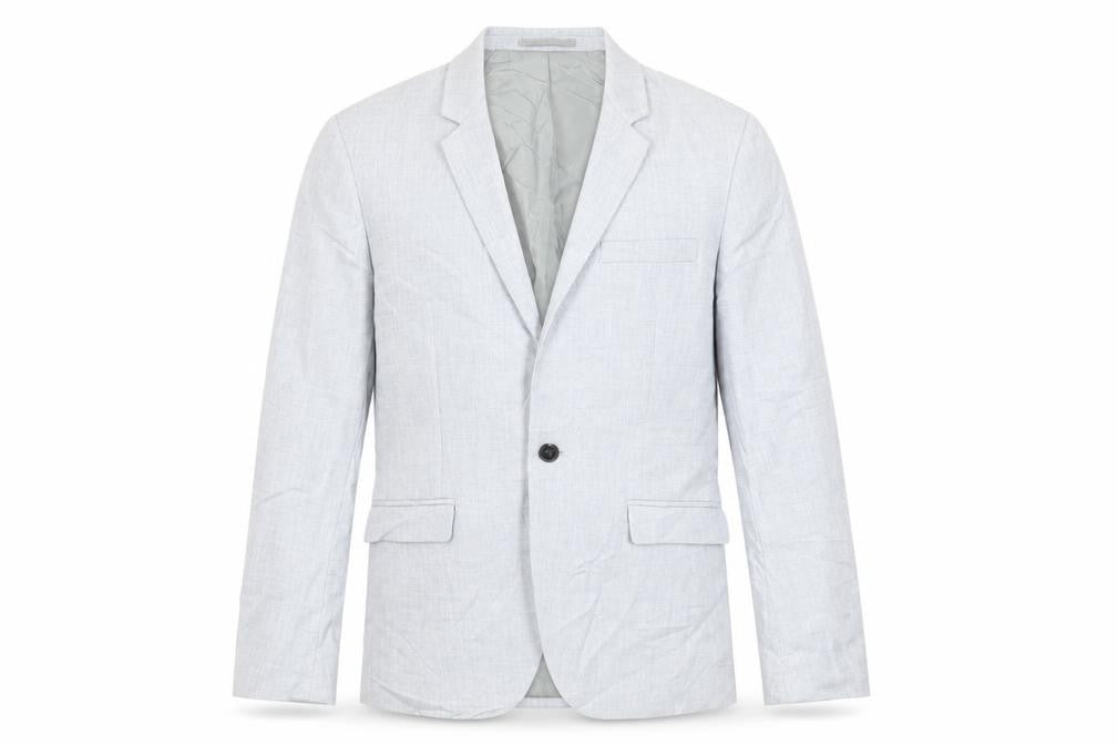 Topman Mens Blue Polyester Jacket Suit Jacket Size 38 Regular