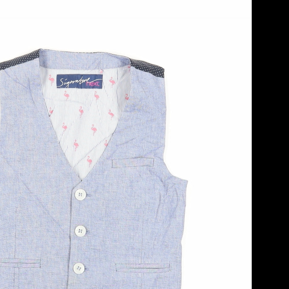 NEXT Boys Blue Jacket Waistcoat Size 5 Years Button