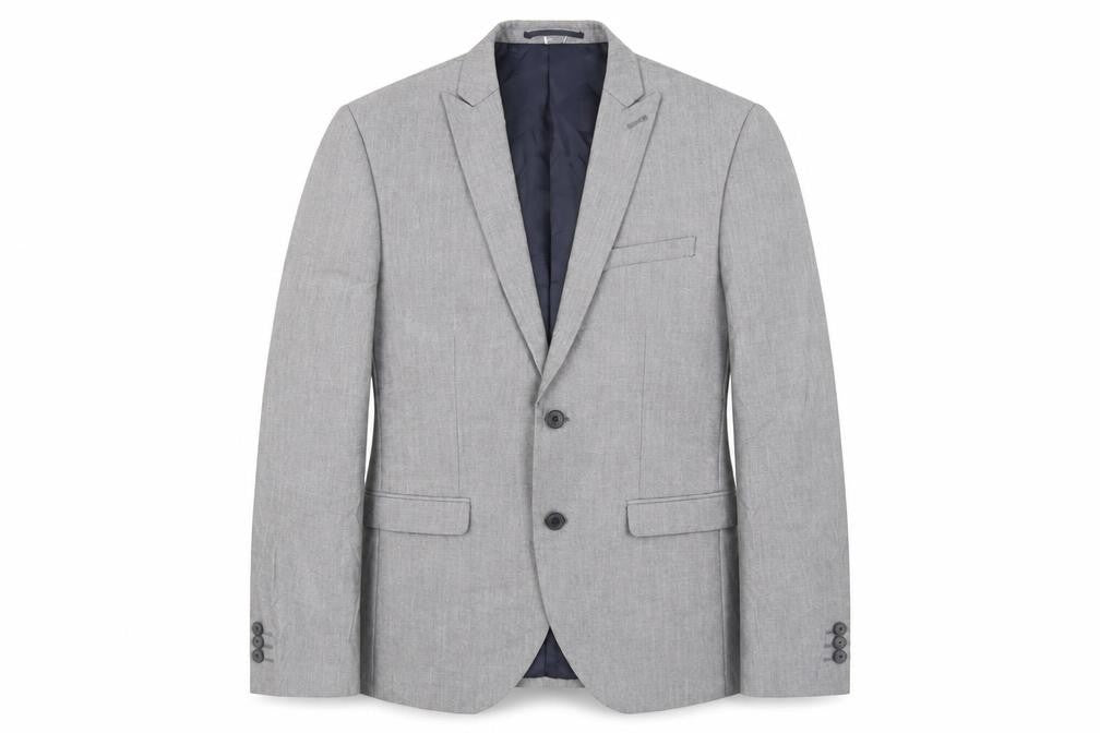 NEXT Mens Grey Polyester Jacket Suit Jacket Size 38 Regular