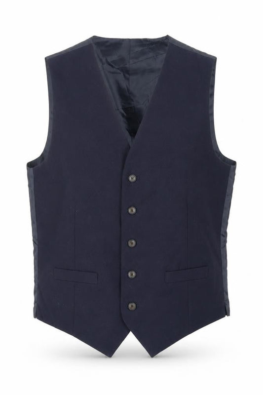 Marks & Spencer Mens Blue Wool Jacket Suit Waistcoat Size 40 Regular