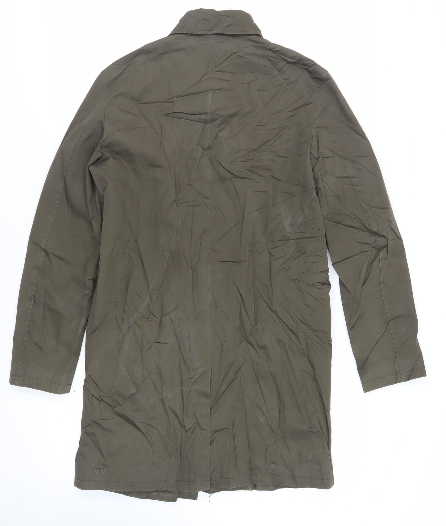 New Look Men Mens Green Overcoat Coat Size XS Button