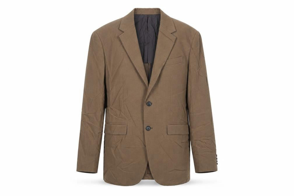 Zara Mens Brown Jacket Blazer Size 42 Button