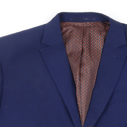 Next Mens Blue Polyester Jacket Suit Jacket Size 46 Regular