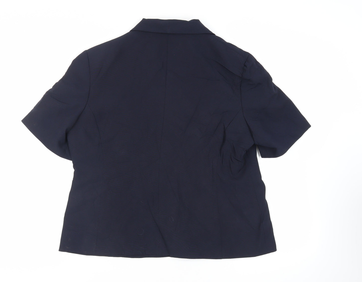 AMARANTO Womens Blue Jacket Blazer Size 18 Button