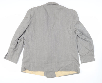 Hugo James Mens Grey Wool Jacket Suit Jacket Size 48 Regular