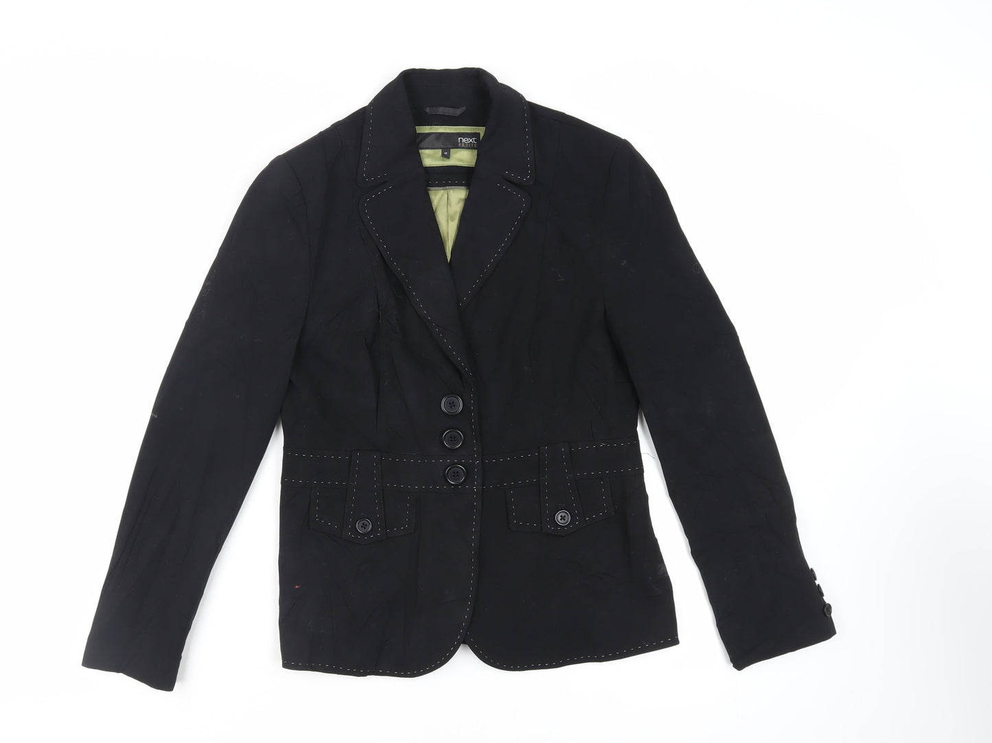 NEXT Womens Black Jacket Blazer Size 10 Button