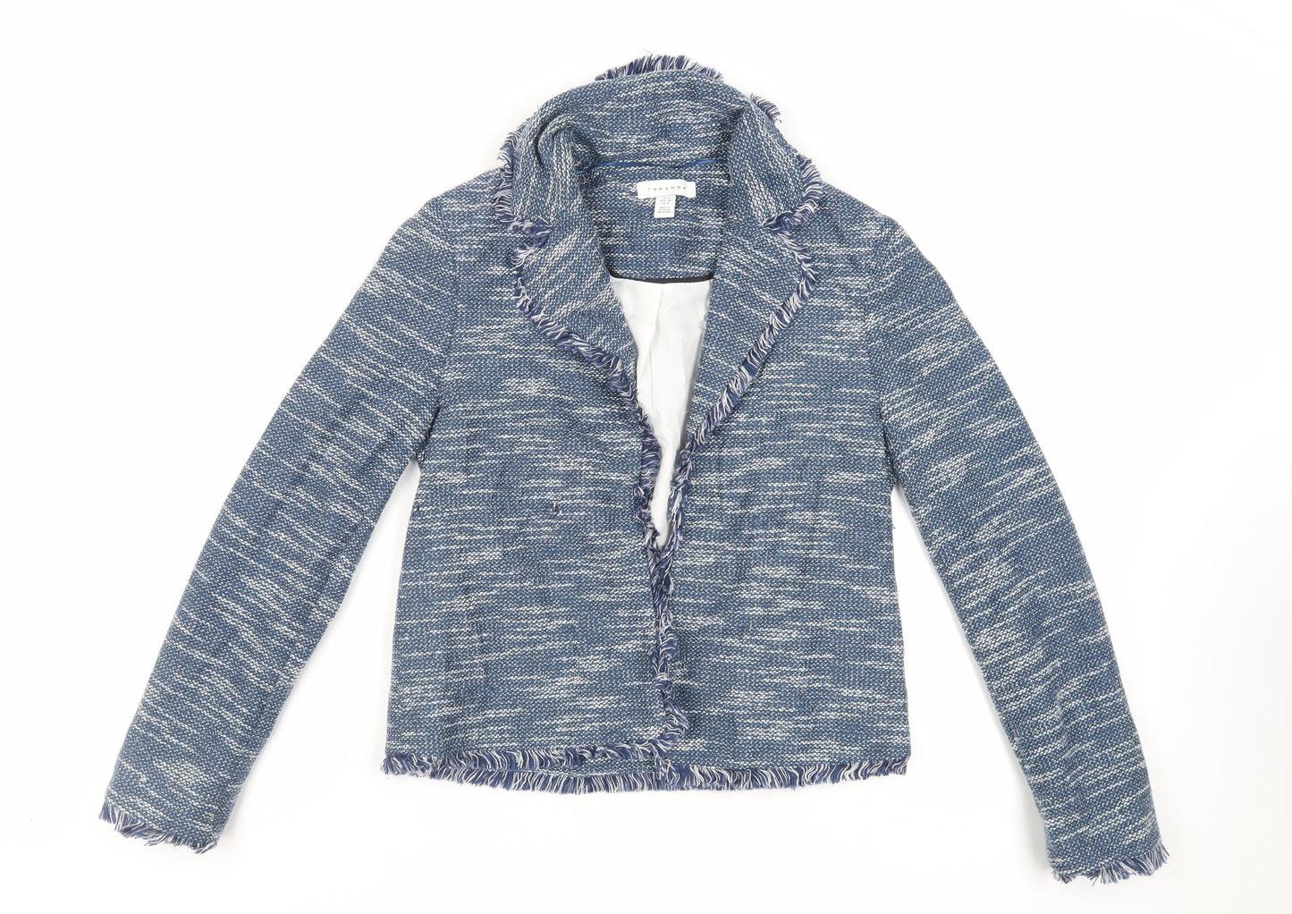 Topshop Womens Blue Jacket Blazer Size 8 - Open
