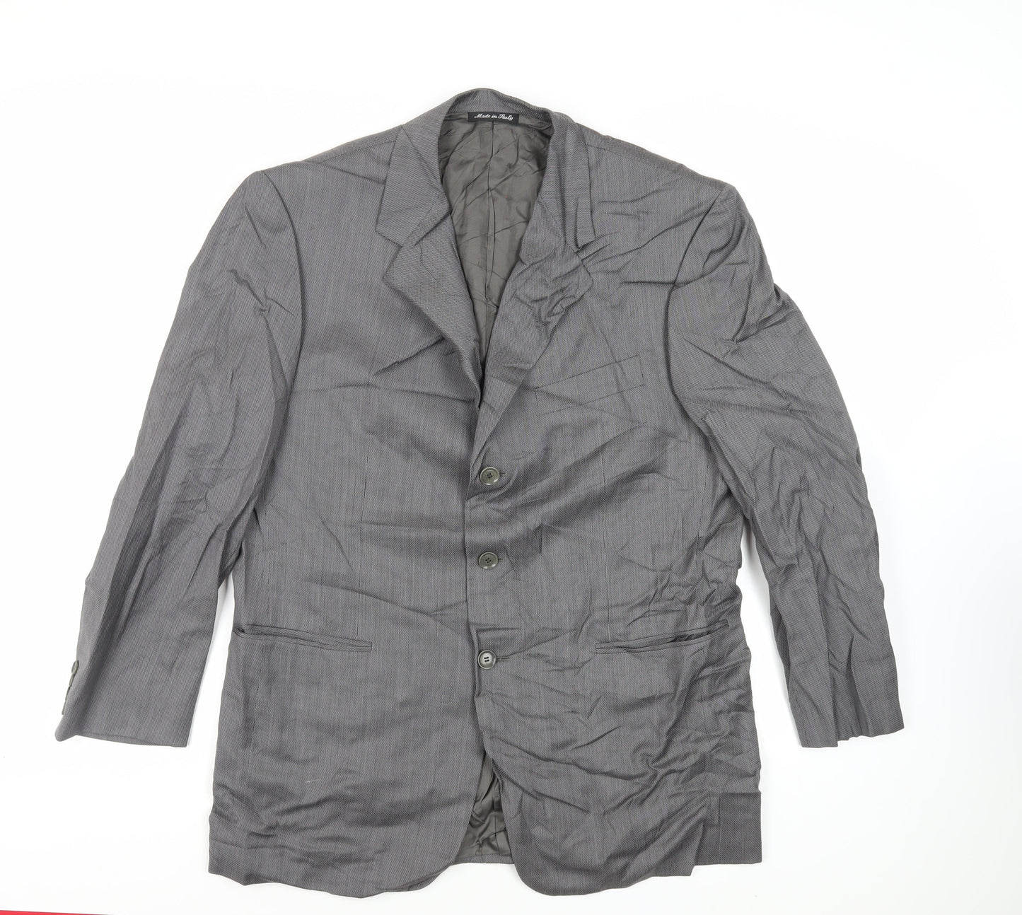 Pal Zileri Mens Grey Wool Jacket Suit Jacket Size 42 Regular