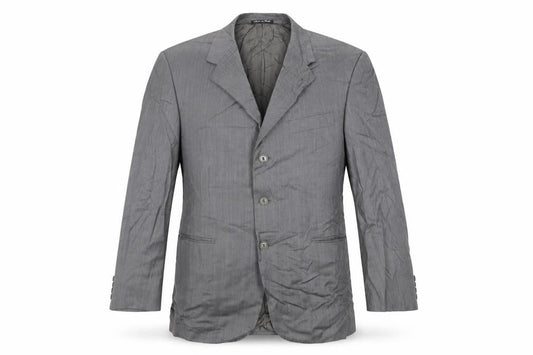 Pal Zileri Mens Grey Wool Jacket Suit Jacket Size 42 Regular