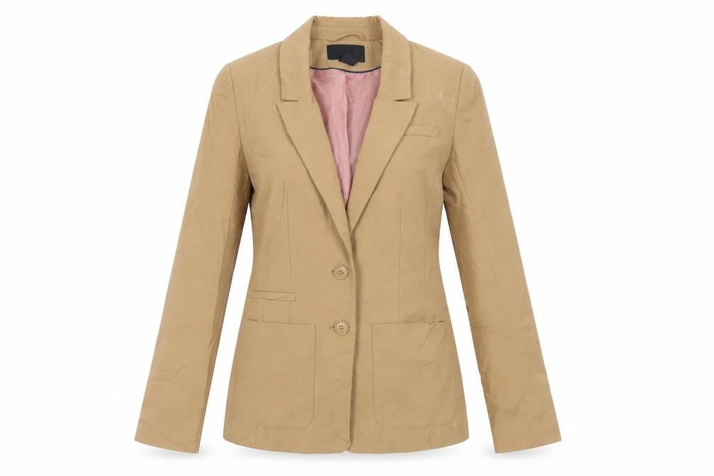 H&M Womens Beige Jacket Blazer Size 6 Button