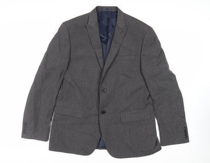 Next Mens Grey Polyester Jacket Suit Jacket Size 42 Regular