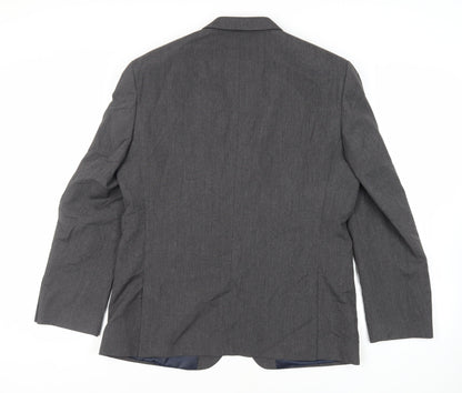Next Mens Grey Polyester Jacket Suit Jacket Size 42 Regular