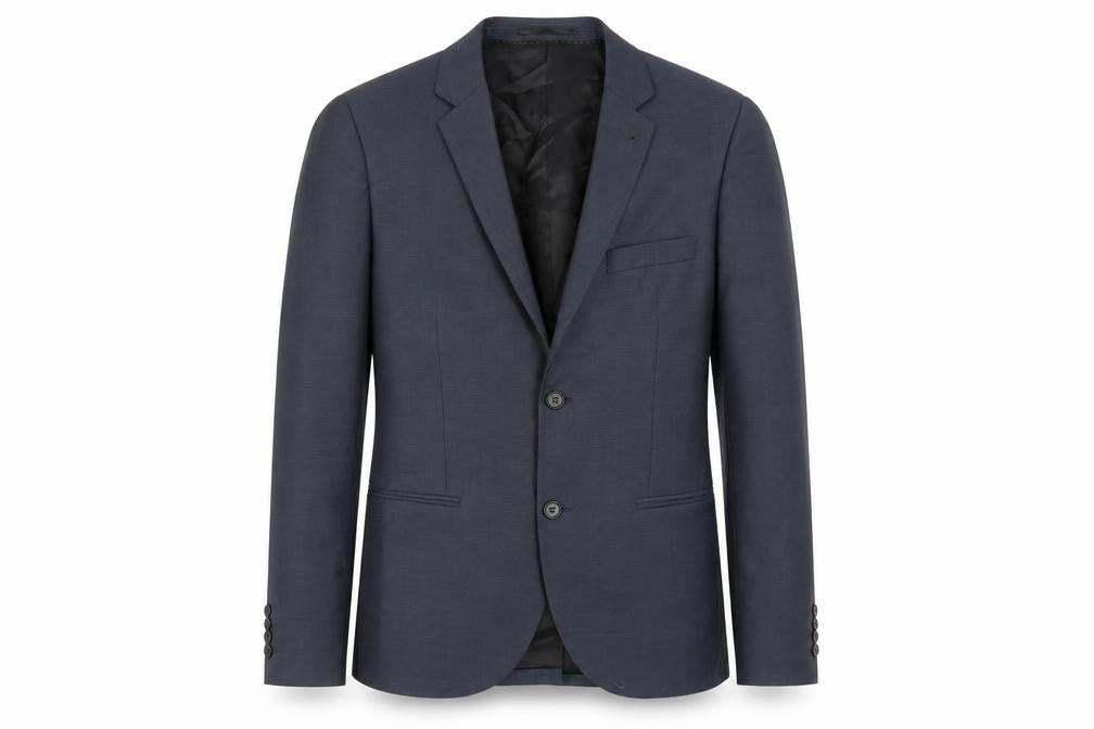 Topman Mens Blue Polyester Jacket Suit Jacket Size 38 Regular