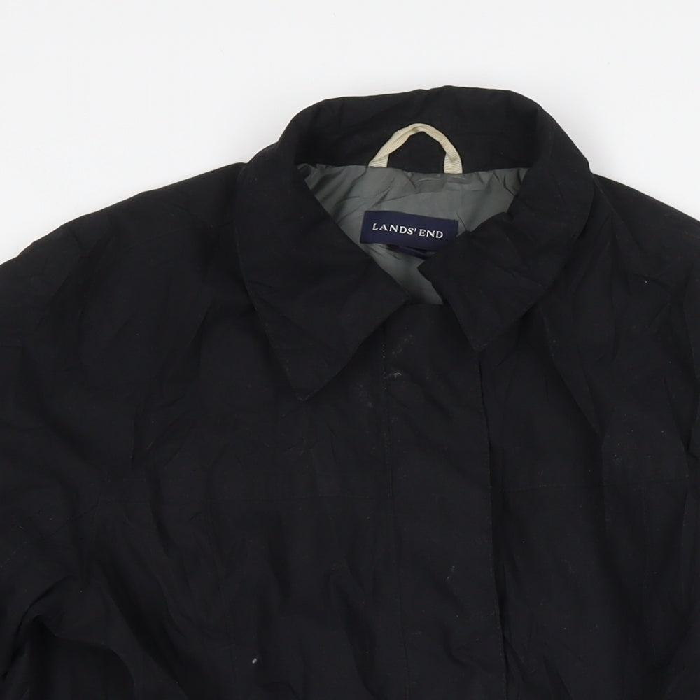 Lands' End Womens Black Jacket Size 10 Zip - Size 10-12