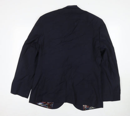 Next Mens Blue Wool Jacket Suit Jacket Size 42 Regular