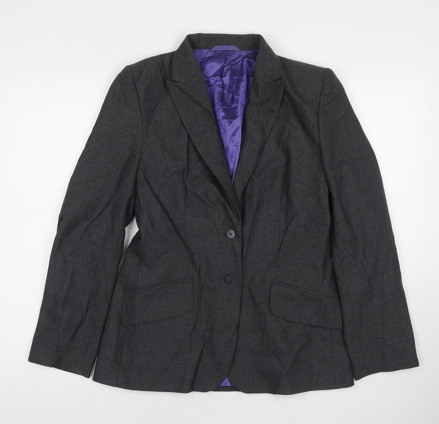 NEXT Womens Grey Jacket Blazer Size 12 Button