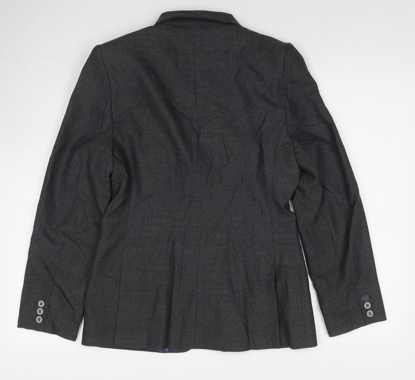 NEXT Womens Grey Jacket Blazer Size 12 Button