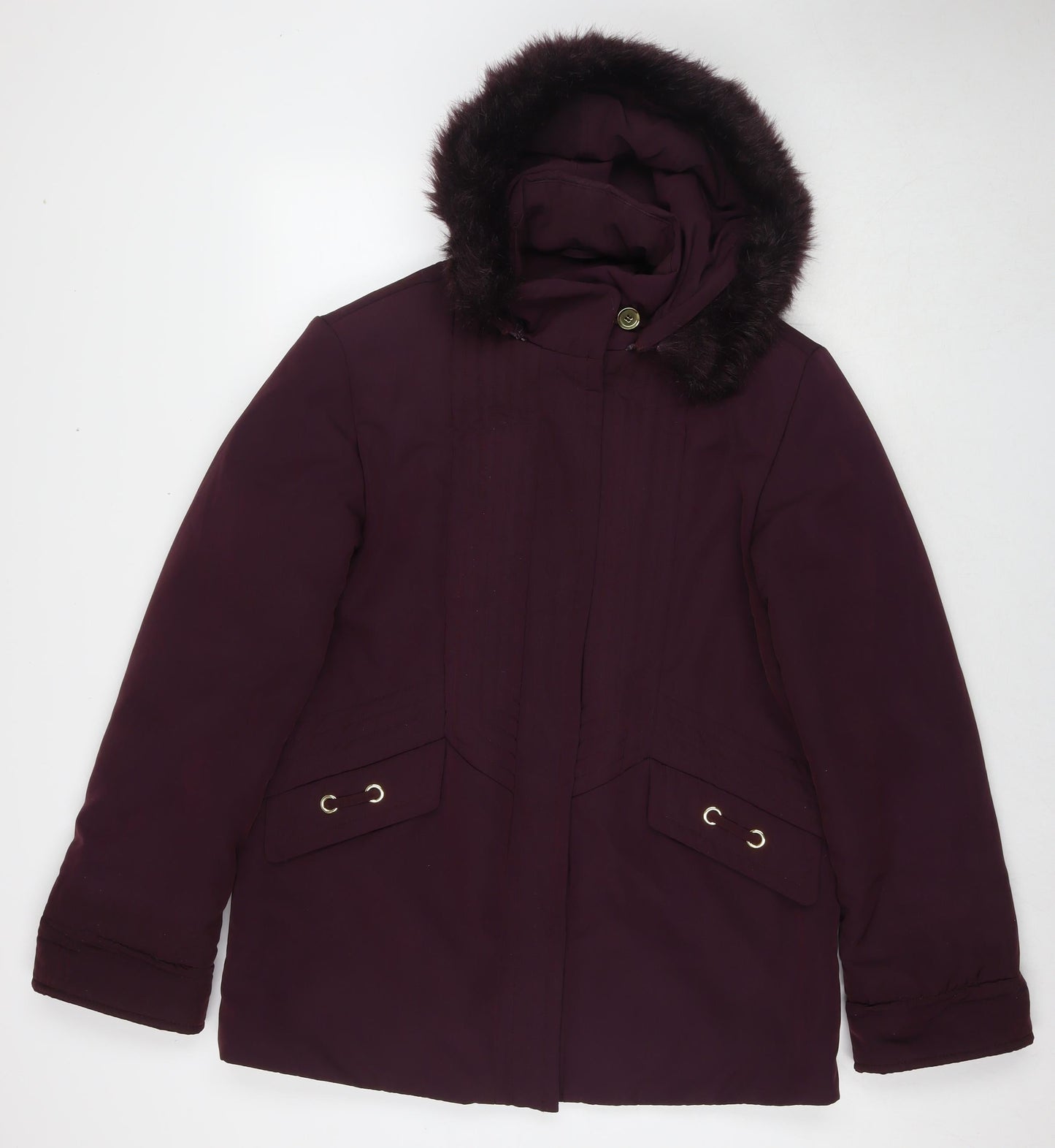 Damart Womens Purple Jacket Size 10 Zip - Size 10-12